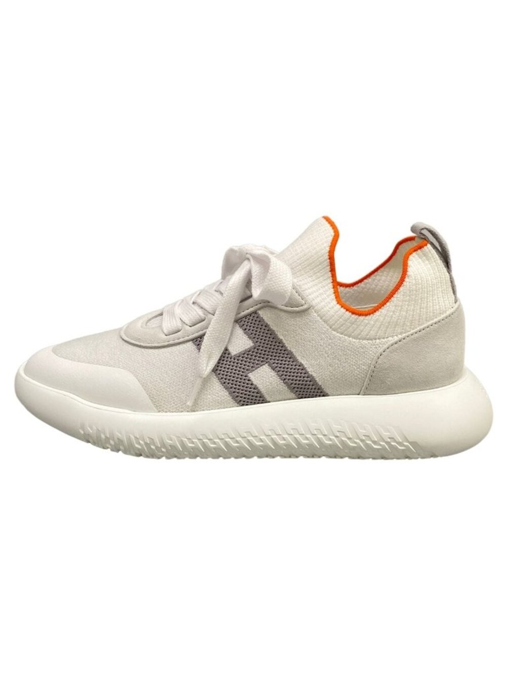 Hermes Sneakers Crew White Light Gray Multi
